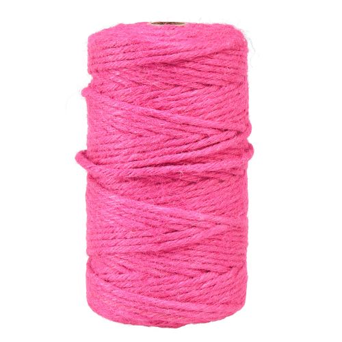Product Jute ribbon cord jute decorative ribbon jute fuchsia Ø4mm 100m