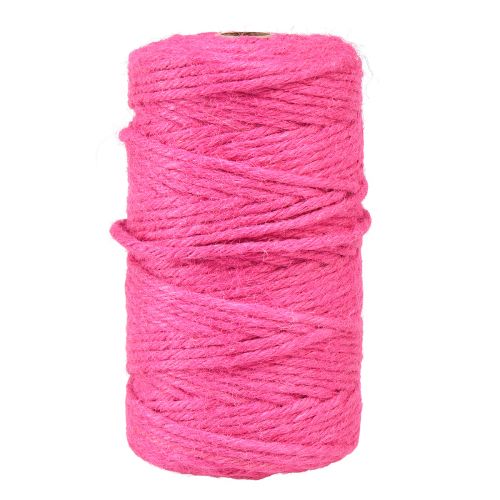 Jute ribbon cord jute decorative ribbon jute fuchsia Ø4mm 100m