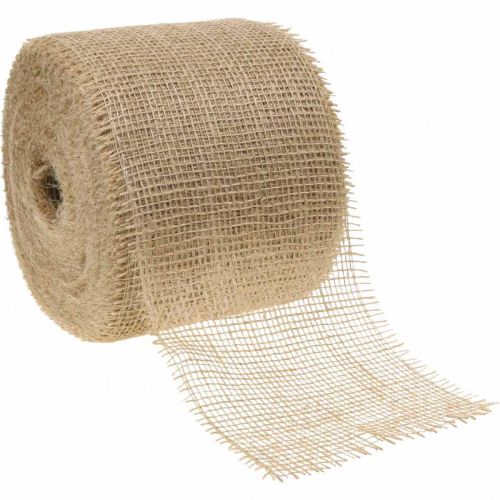 Natural jute ribbon, 15cm wide, 40m long