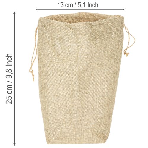 Jute bag 13.5×11cm H25cm | Floristik24.co.uk