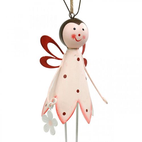 Floristik24 Beetle to hang, spring decoration, metal beetle with flower, decoration hanger 2pcs