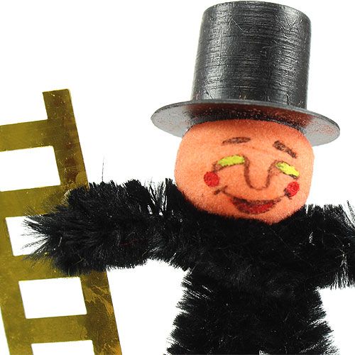 Floristik24 Chimney sweeper with mushroom and ladder on wooden stick 8cm 24pcs