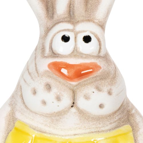 Product Easter Bunny Figurines, Hand-Painted Ceramic Decorations, Fun Design for Easter Decorating, 11cm, 4 Pieces