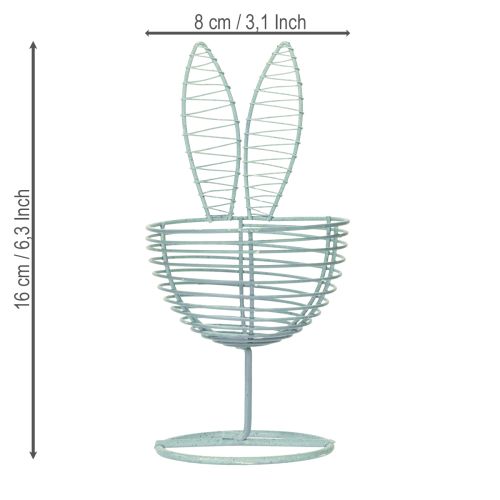 Product Wire rabbit as an open decorative object for modern spring and Easter ideas, 16cm, 3 pieces