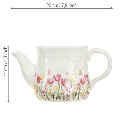 Product Ceramic jug with floral motif for springtime accents in the living area 20cm
