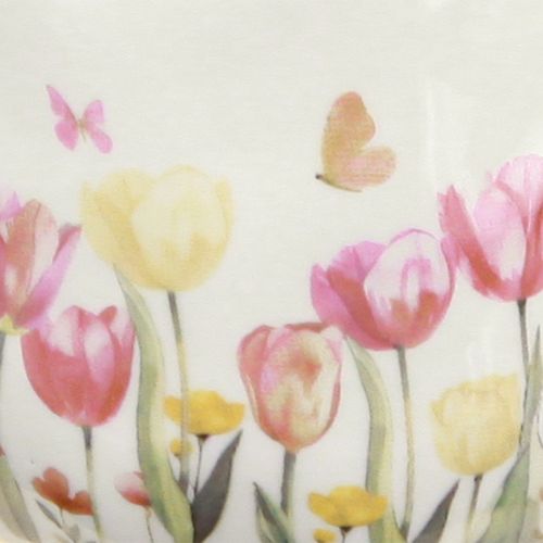 Product Ceramic jug with floral motif for springtime accents in the living area 20cm