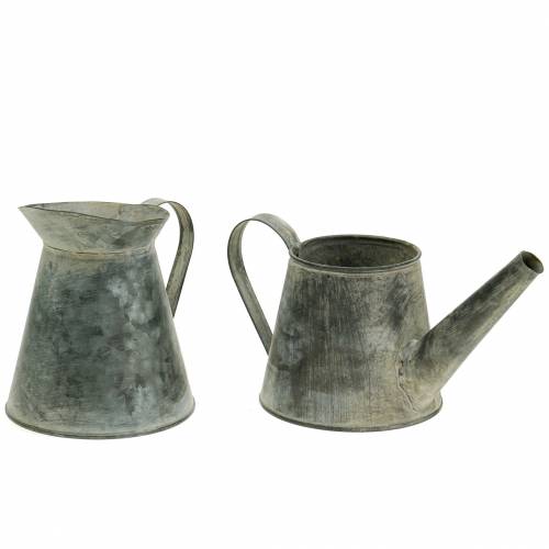 Floristik24 Candlestick jug antique look H12/9cm 2pcs