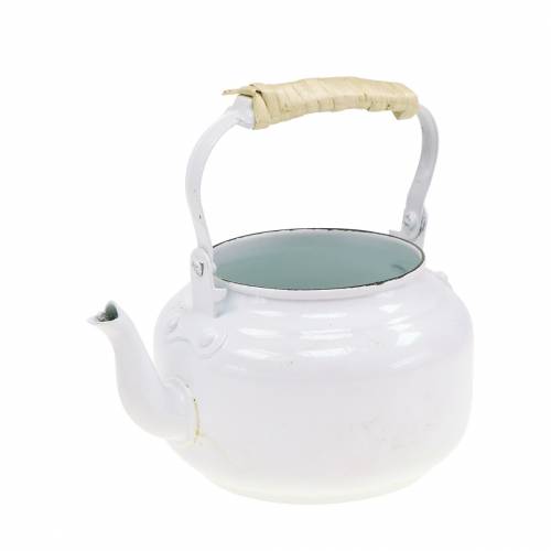 Floristik24 Decorative teapot planter metal white Ø8.6cm H16cm