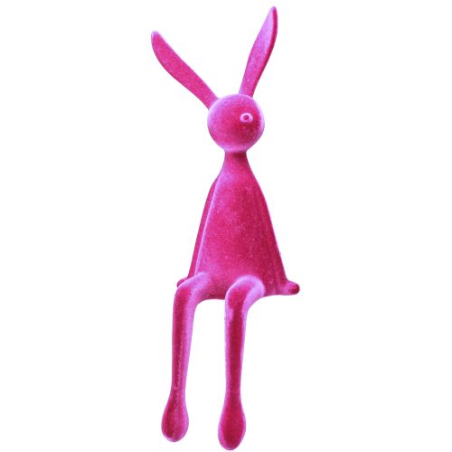 Edge Stool Rabbit Flocked Sitting Easter Bunny Pink – 2nd Choice – 56cm