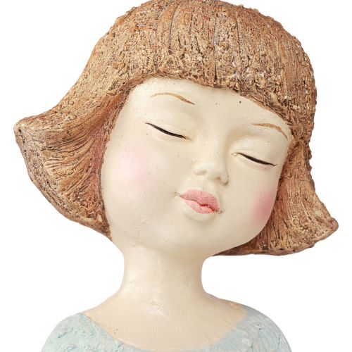 Floristik24 Edge Seater Garden Figure Sitting Girl Colorful 52cm