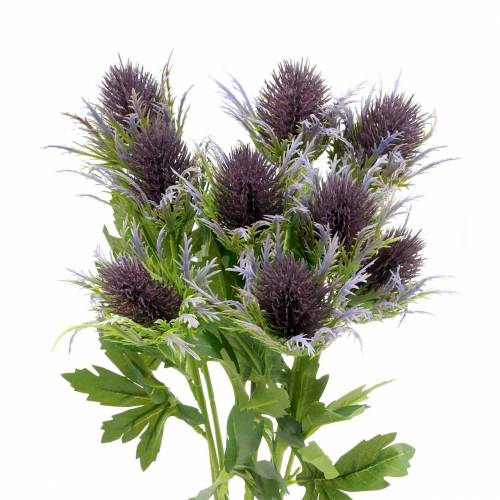 Artificial thistle branch blue-violet 68cm 3pcs