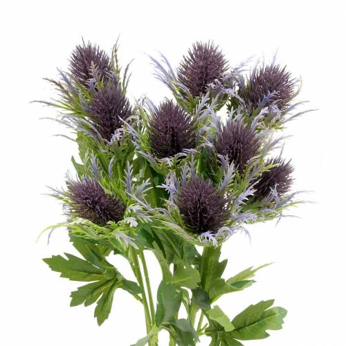 Floristik24 Artificial thistle branch blue-violet 68cm 3pcs