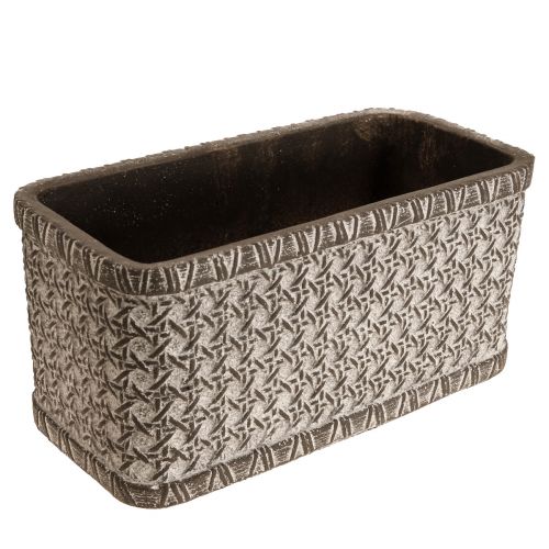 Floristik24 Planter Planter Ceramic Bowl Brown, White 23×11×11cm