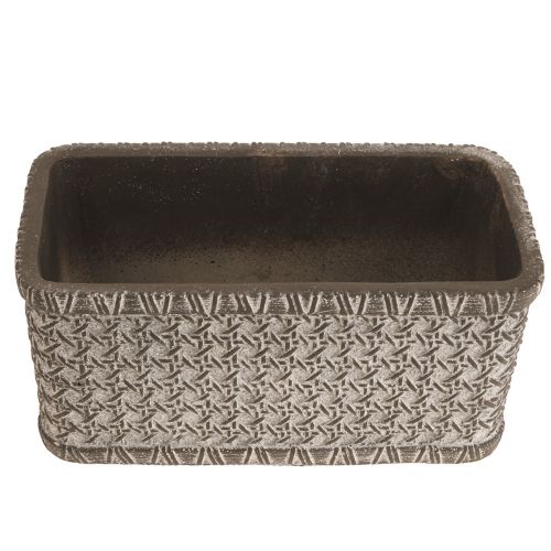 Product Planter Planter Ceramic Bowl Brown, White 23×11×11cm