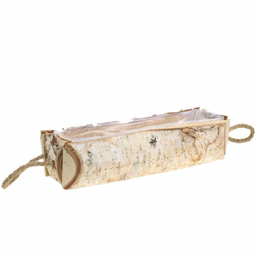 Floristik24 Plant box birch with rope handles 38x16cm H9cm