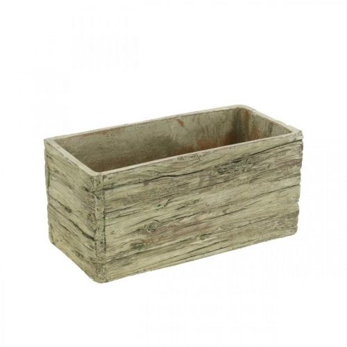 Floristik24 Plant box concrete rectangular wood look brown 23×10.5cm H11cm