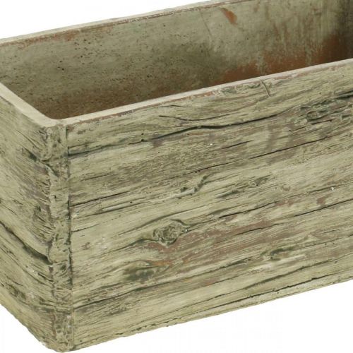 Product Plant box concrete rectangular wood look brown 23×10.5cm H11cm