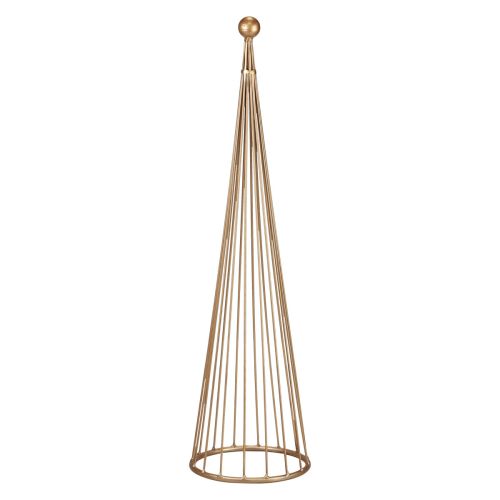Christmas tree metal decoration gold cones H62/83cm set of 2