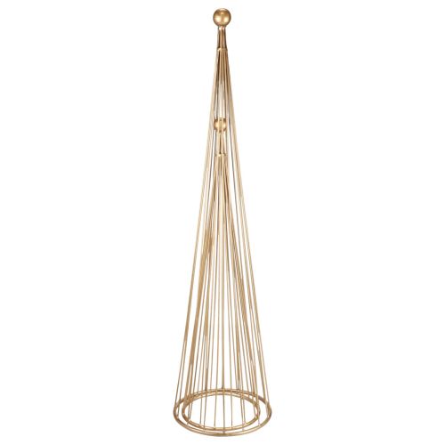 Floristik24 Christmas tree metal decoration gold cones H62/83cm set of 2