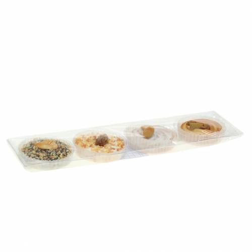 Floristik24 Nut tarts artificially sorted 5cm 4pcs