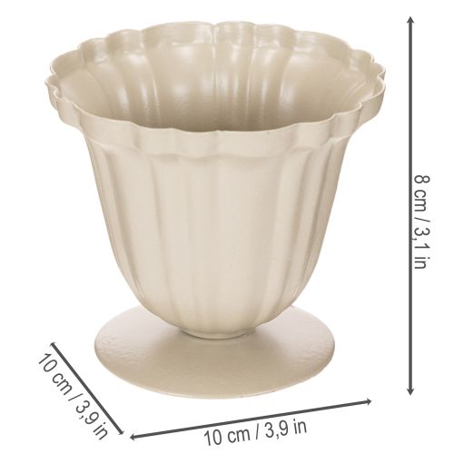 **Small Cream Decorative Trophy Bowl 10cm**

```html
<h2>Versatile Decorative Bowl for Home Use</h2>
<p>This charming small decorative bowl in the shape of a cream-coloured trophy brings style and function to your home. Crafted from sturdy metal with a so | Floristik24.co.uk