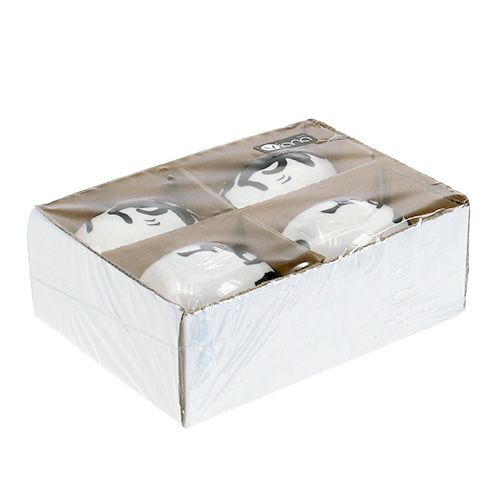 Floristik24 Ceramic egg with pattern 6,5cm 4pcs