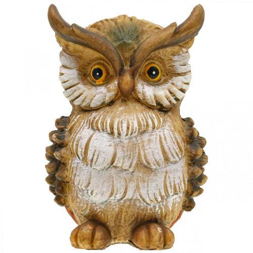 Product Decorative owl decorative figure hand-painted autumn decorative polyresin H14cm