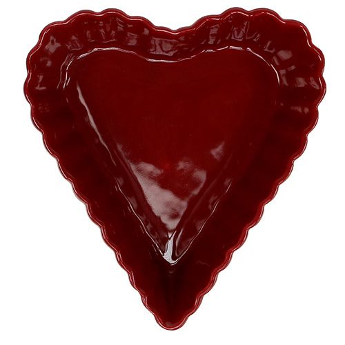 Floristik24 Ceramic heart bowl 18cm red 2pcs