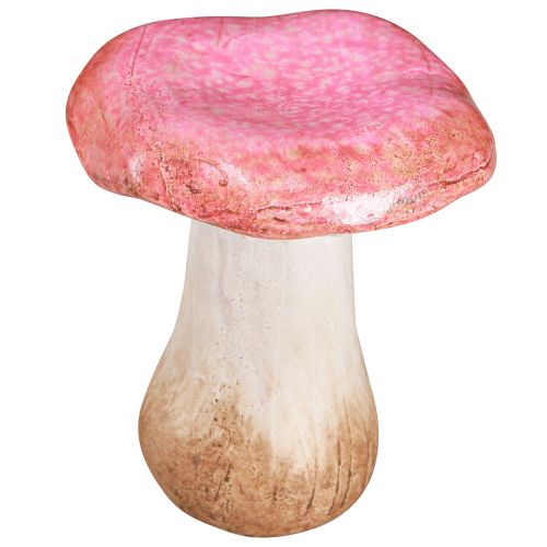 Product Ceramic Mushrooms Decoration Pink Autumn Decoration Ceramic Ø8/8.5/9cm 3 pcs