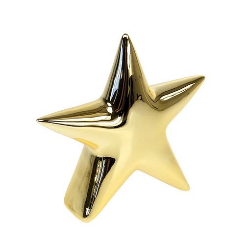 Floristik24 Ceramic star gold 18cm standing 2pcs