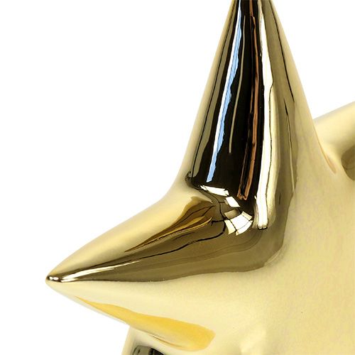 Floristik24 Ceramic star gold 18cm standing 2pcs