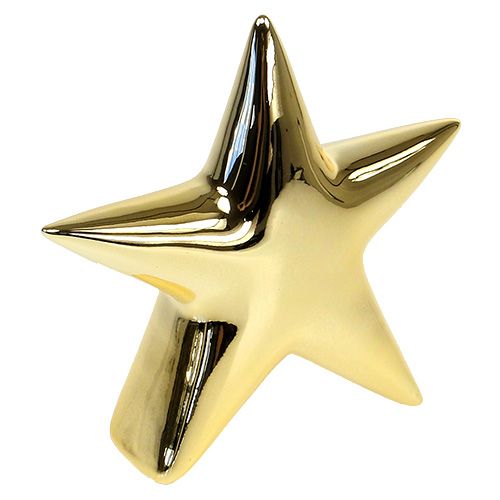 Floristik24 Ceramic star gold, shiny 25cm