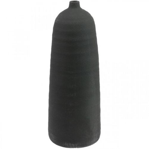 Floristik24 Ceramic Vase Black Deco Vase Floor Vase Ø18cm H48cm