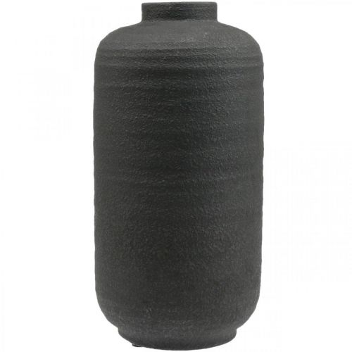 Floristik24 Ceramic Vase Black Decorative Vases Large Ø18.5cm H40cm