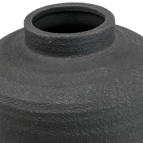 Floristik24 Ceramic Vase Black Decorative Vases Large Ø18.5cm H40cm