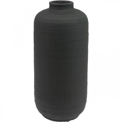 Product Ceramic Vase Black Decorative Vases Rustic Ø15.5cm H34cm
