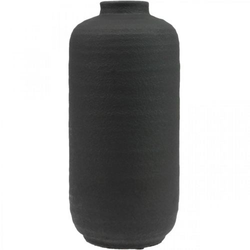 Floristik24 Ceramic Vase Black Decorative Vases Rustic Ø15.5cm H34cm