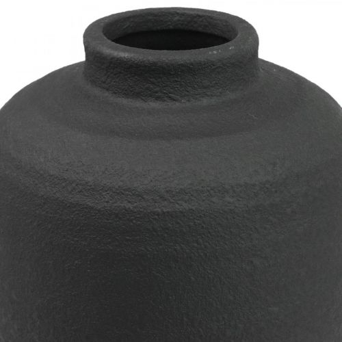 Floristik24 Ceramic Vase Black Decorative Vases Rustic Ø15.5cm H34cm