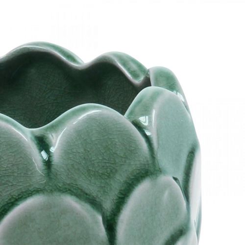 Product Ceramic Flower Pot Vintage Green Crackle Glaze Ø17cm H15cm