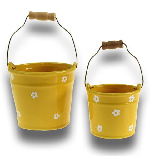 Product Ceramic bucket big yellow