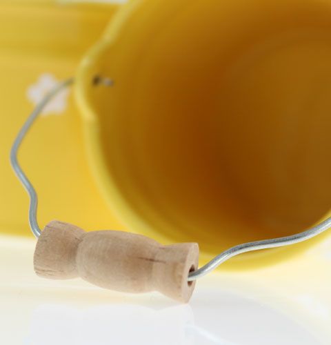 Floristik24 Ceramic bucket big yellow