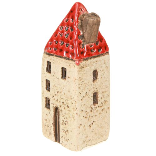 Product Ceramic houses, small decorative houses, autumn decoration, H8cm, 6 pieces