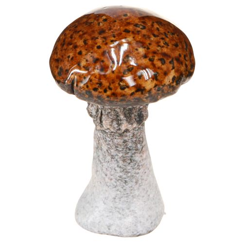 Product Ceramic mushrooms ceramic decoration mushrooms orange yellow brown 8cm 3 pcs