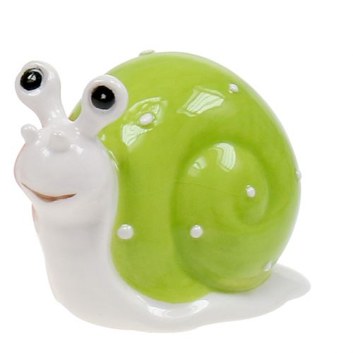 Floristik24 Ceramic Snail 6,5cm - 7,5cm Green, Orange, Red 6pcs