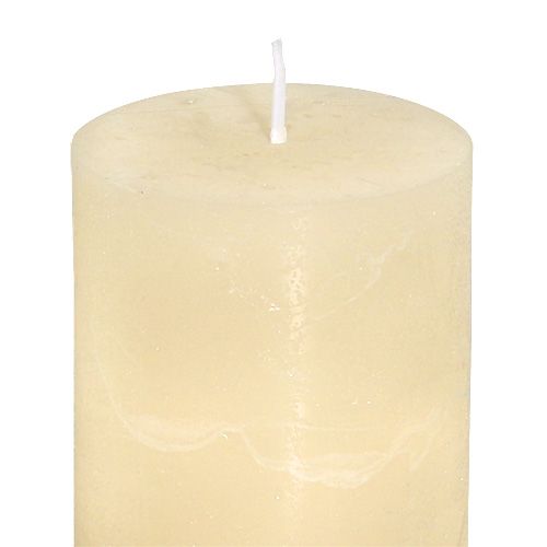 Floristik24 Candle cream 50mm x 80mm dyed 12pcs