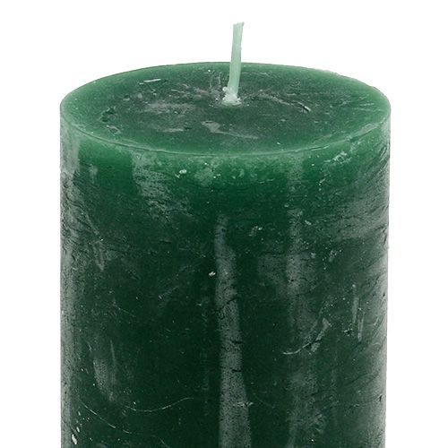Product Candle dark green 50mm x 80mm dyed 12pcs