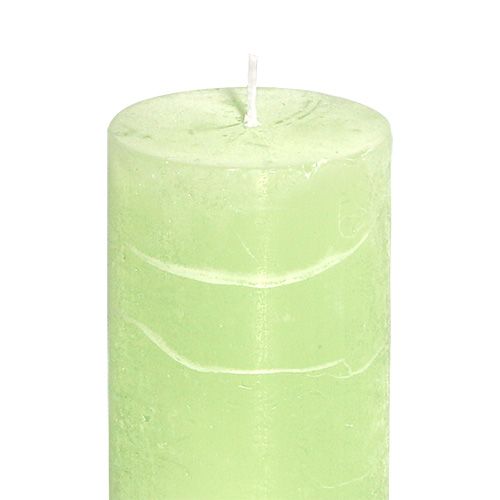 Product Candle Lime Green Light green 50×100mm solid coloured 4 pcs