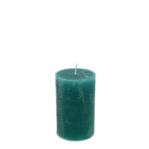 Floristik24 Candle Petrol 50mm x 80mm dyed 12pcs