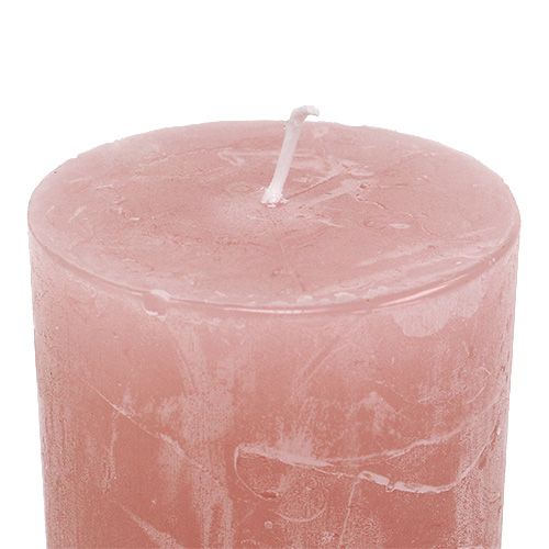 Floristik24 Candle old rose 50mm x 100mm dyed 12pcs