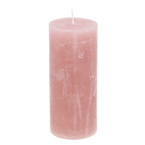 Floristik24 Candle old rose 60mm x 140mm 8pcs